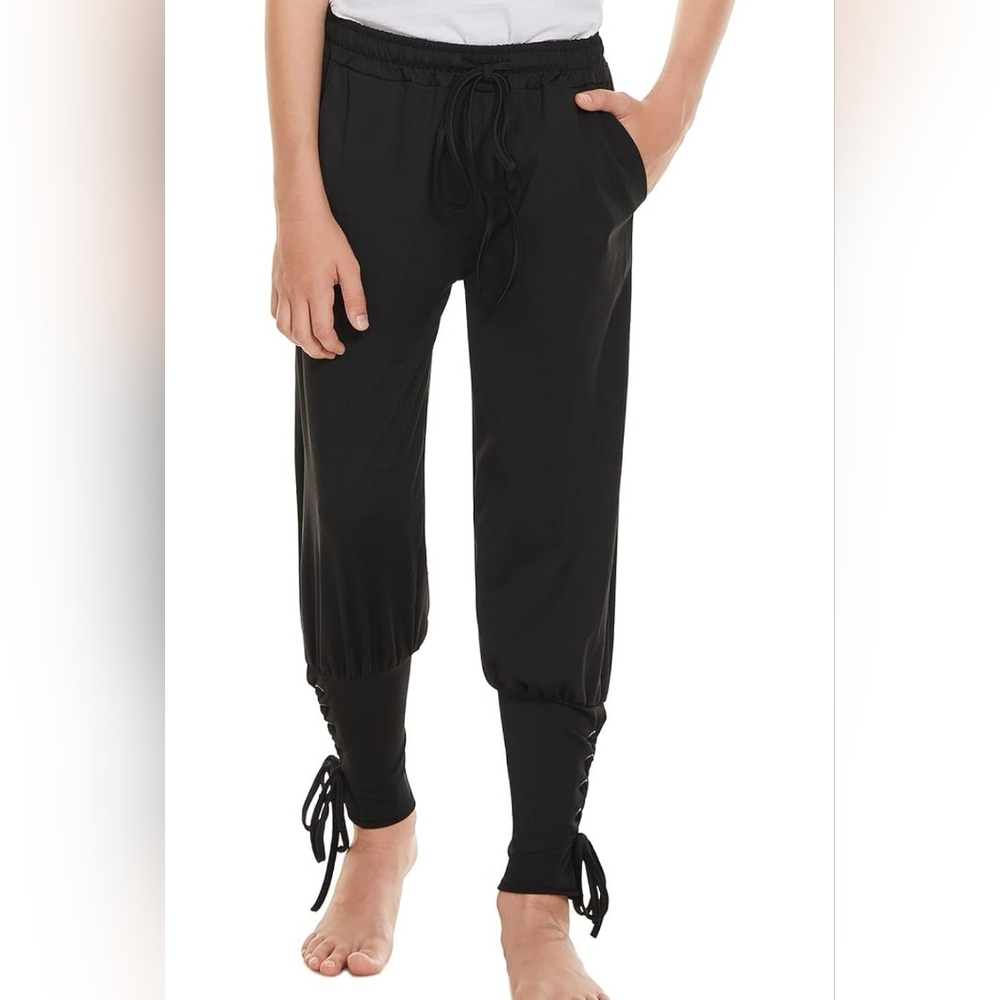 WISHU Medieval Ankle Banded Pirate Pants Boys, Kids Renaissance Viking Pirate